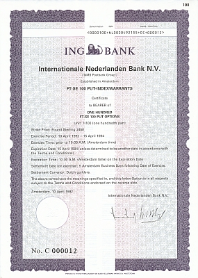 ING-Bank (Put auf FTSE 100)
