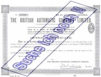 British Automatic Company Limited