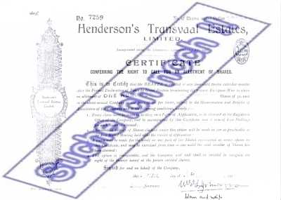 Henderson's Transvaal Estates