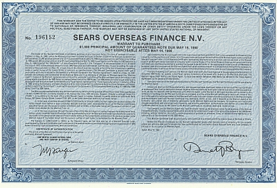 Sears Overseas Finance 
