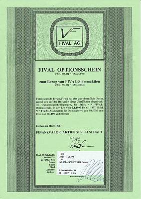 Finanzvalor AG (FIVAL AG)